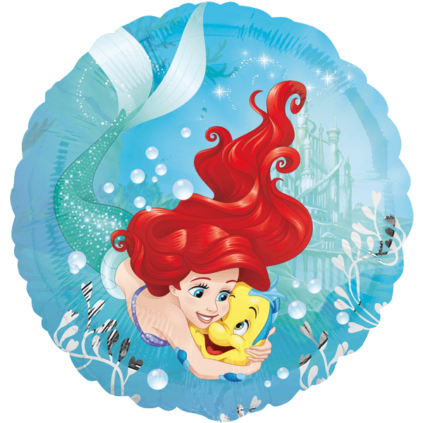Folienballon rund Arielle die Meerjungfrau